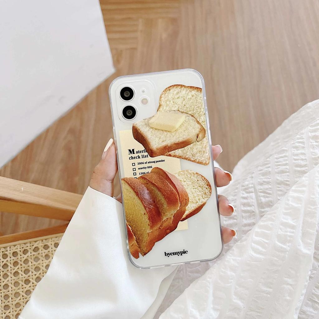 Этикетка для хлеба Завтрак Чехол для телефона Для iPhone 16 15 14 13 12 11 Pro Max XS X XR 7 8 SE Задняя крышка Мягкий чехол Funda