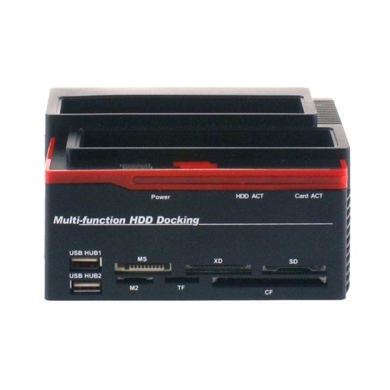 External Disk Drive Dock Card Reader USB3.0 Toand IDE Port Hard Drive Docking Station for Fast Data Transfer