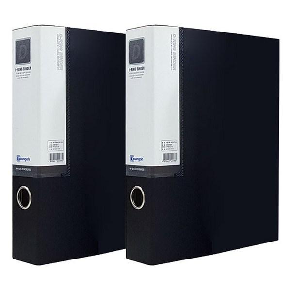 Youngo Composite D-ring Binder A4 5cm, Black, 2 Pieces