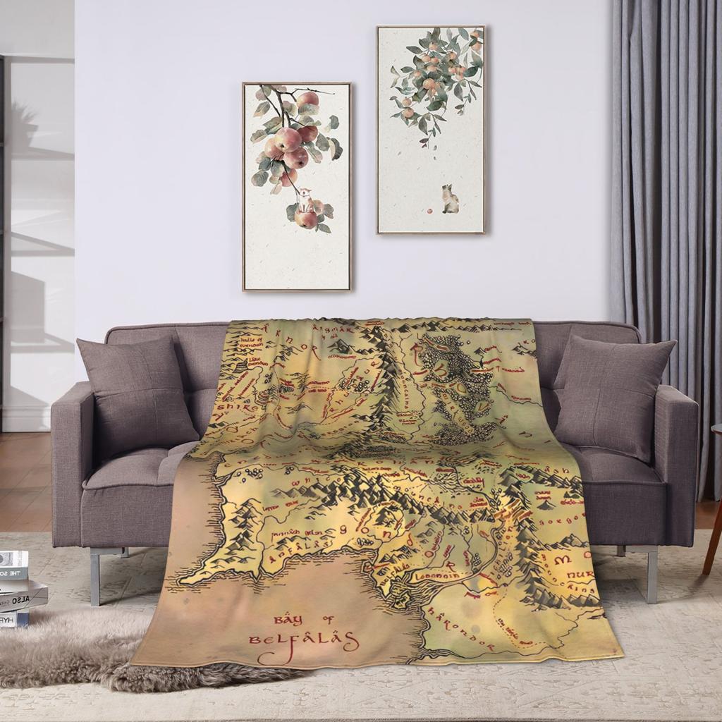Soft Blanket Travel L-Lords Of The R-Rings Throw Blanket Flannel Bedspread For Living Room Novelty Sofa Bed Cover