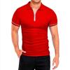 Summer New Men's Polo Shirt Thin Short Sleeved T-shirt Men's Lapel Solid Color Slim Fit T-shirt Top