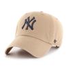 Повседневная кепка - 47 Brand - New York Yankees - Бежевая - 100% хлопок - Регулируемая