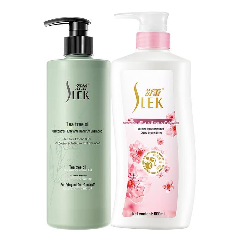 Shu Lei Tea Tree Oil Control Shampoo & Cherry Blossom Shower Gel Set
