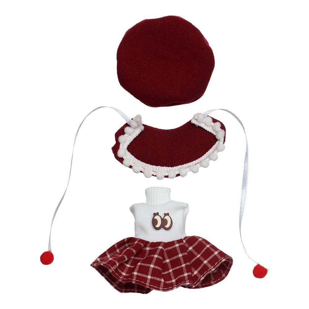 16CM Doll Clothes Suit Lace Princess Dress Headwear Cute Hoodies Skirt Overall Vest Hat OB11 Clothes Outfit 1/8BJD Accessories