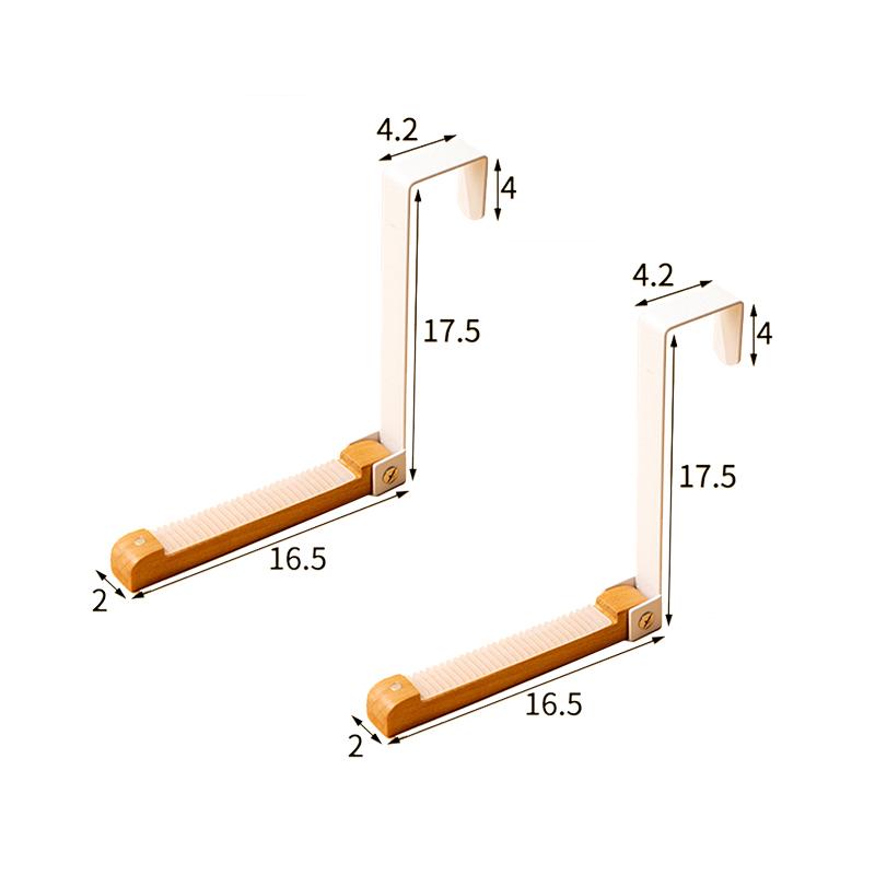 2 шт., складной крючок для задней двери для дома, аксессуары для кухни и ванной комнаты, переносной деревянный крючок, органайзер для хранения сумок и одежды