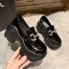 Loafers Women's 2025 Autumn One-pedal Shallow Single Shoes Inner Height Increase Women's Shoes Small Fashion Versatile Muffin Shoes