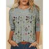 Women's T Shirt Tee Daily Casual Long Sleeve Gray Spring Fall