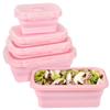 Silicone Food Storage Containers with Lids Collapsible Silicone Lunch Box Bento Boxes Meal Prep Container for Kitchen BPA Free