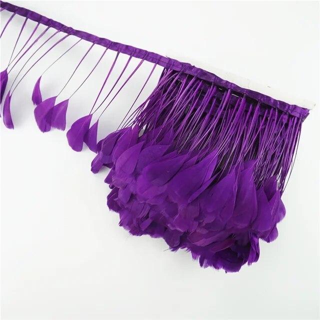 2Meters Goose Feather Trim Ribbon Tape Crafts Fringe Tassel Feathers Artificial Decorations Wedding Handicraft Accessories Decor