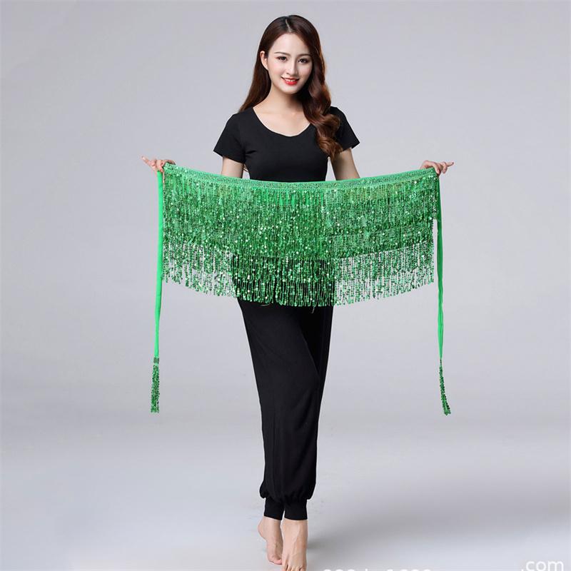 Юбка для танцев на бедрах Юбка с бахромой и пайетками Шарф на бедрах для танцев Юбка для женщин