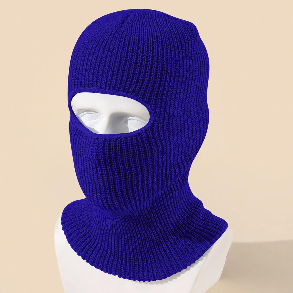 1-Hole Ski Mask Knitted Face Cover Adult Winter Balaclava Full Face Mask For Winter Outdoor Sports