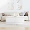 Coffee Table with Drawers White 100x100x40 Cm