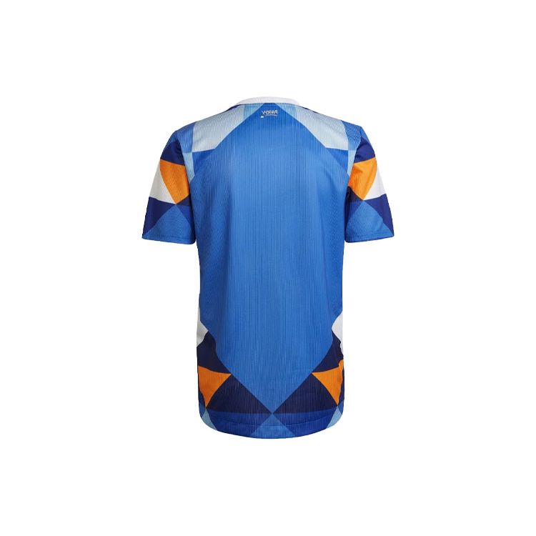 adidas Футболка с коротким рукавом Juventus 21/22 сезона, совместная работа с Эдуардо Коброй, мужские топы, синяя HM6516