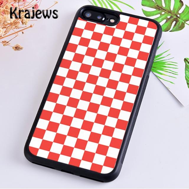 Krajews Checkerboard Checkered For iPhone 17 Air 16 Phone Case Cover 15 14 plus 12 13 pro max coque Fundas