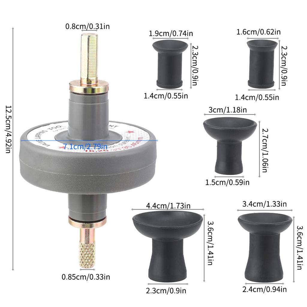 Набор инструментов для притирки клапанов, Насадка для притирки клапанов для дрели, Набор для притирки клапанов малого двигателя с 5 присосками