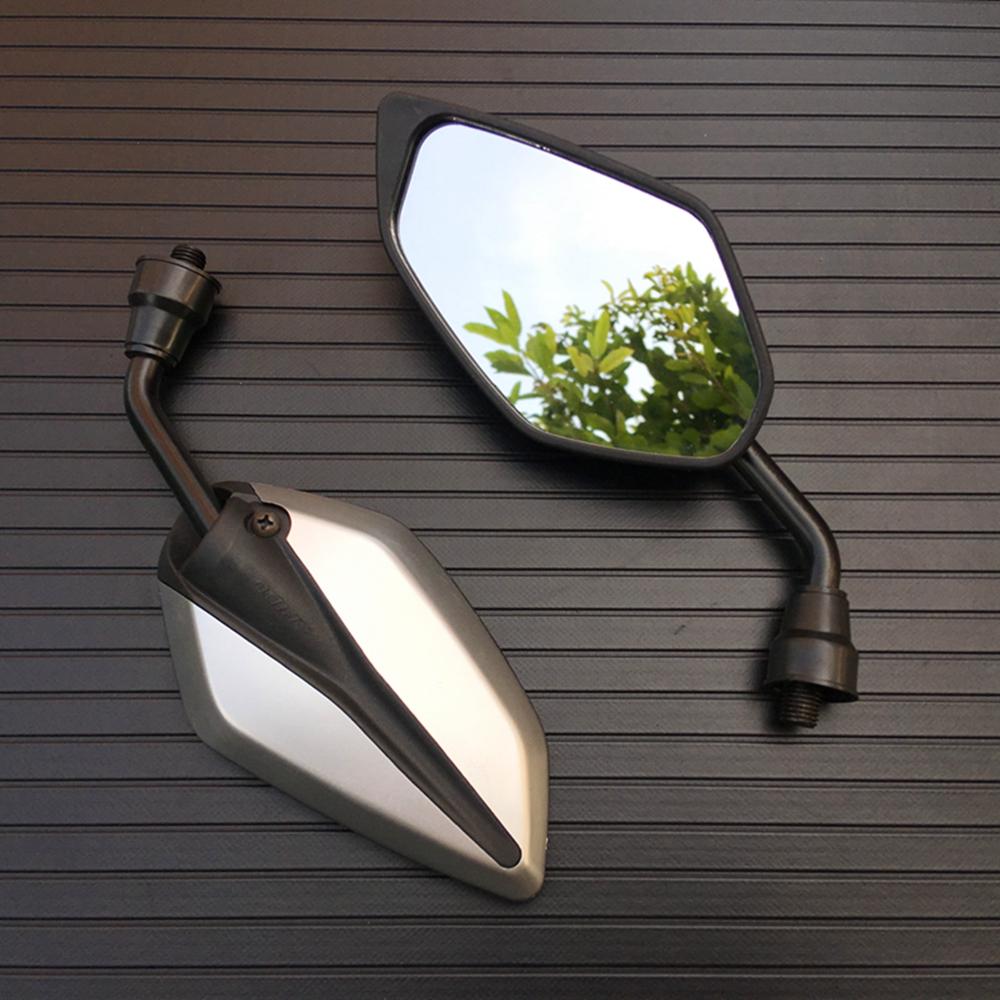 2 шт./пара зеркал для мотоцикла, скутера, электровелосипеда, зеркала заднего вида, выпуклое зеркало заднего вида для электромобиля, 10 мм, углеродное волокно