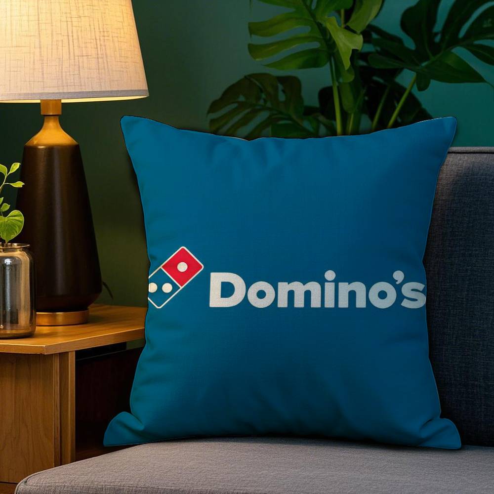Food Anime D-Domino's Pizza Pillow Case Plush Fabric Soft Double Sided Print Home Sofa High Quality Cushion Cover Throw