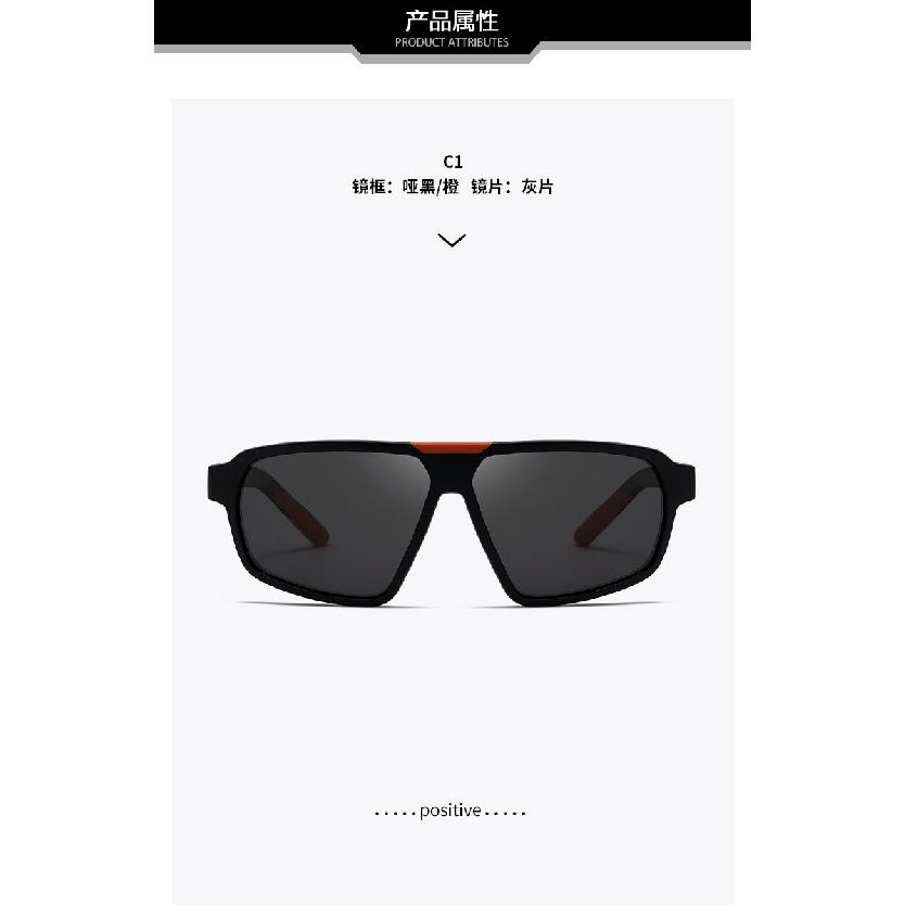 Polarized sunglasses S12109, two-tone injection-molded TR frame, large sunglasses, suitable for outdoor use and driving