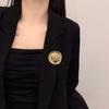 Zinc Zinc Alloy Big Statement Irregular Brooch Geometric Round Slice Brooches Personality   Girls