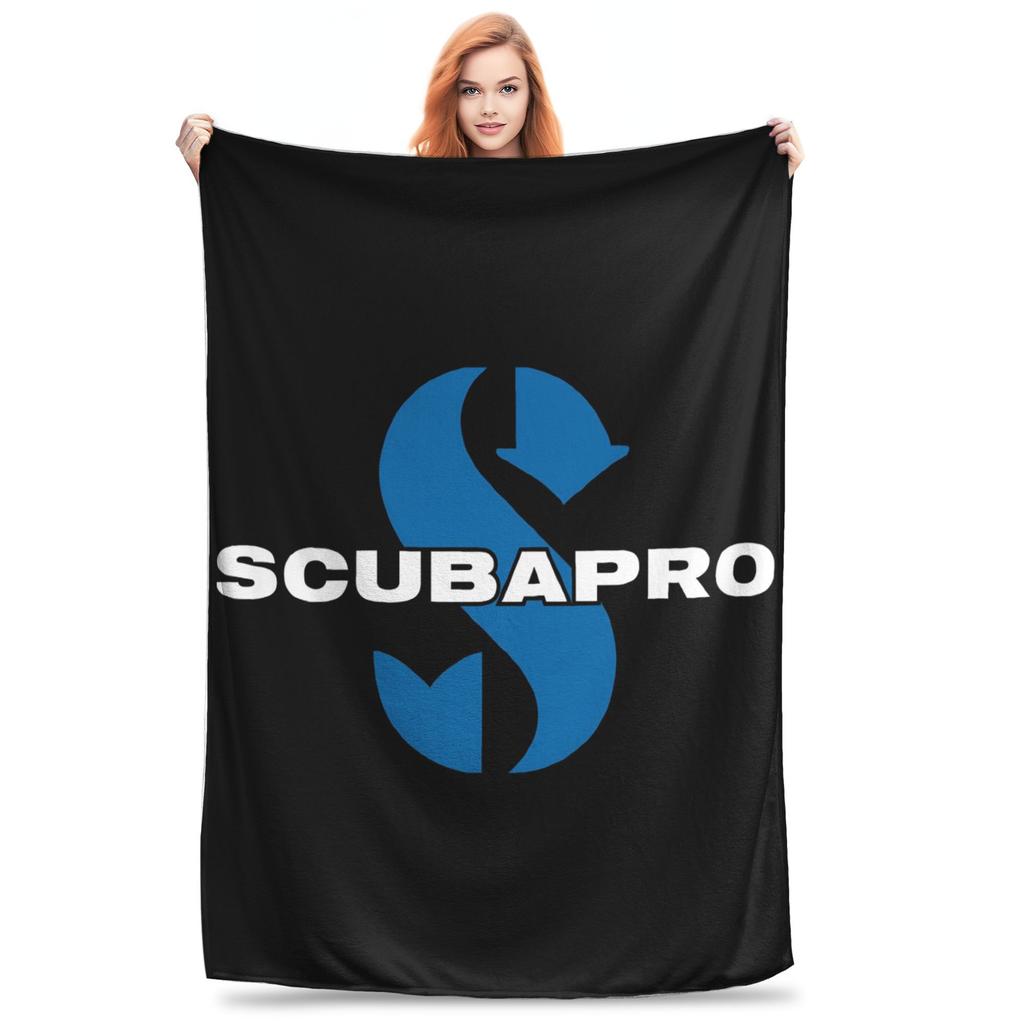 Фланелевое покрывало Scubapros Diving Logo Теплое плюшевое одеяло Мягкое покрывало для кровати Гостиной Дома Путешествий Дивана