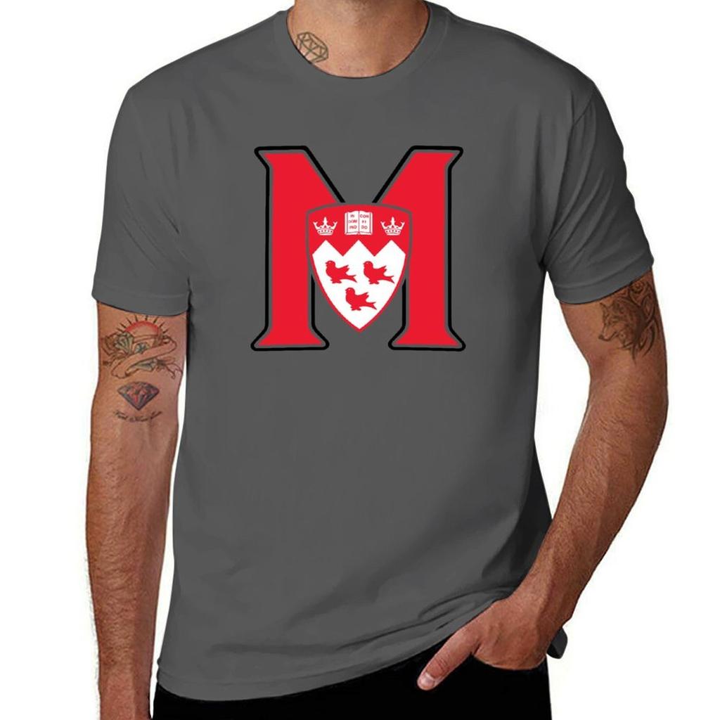 Mcgill Red Logo Tshirt Big And Tall Gym Tshirt