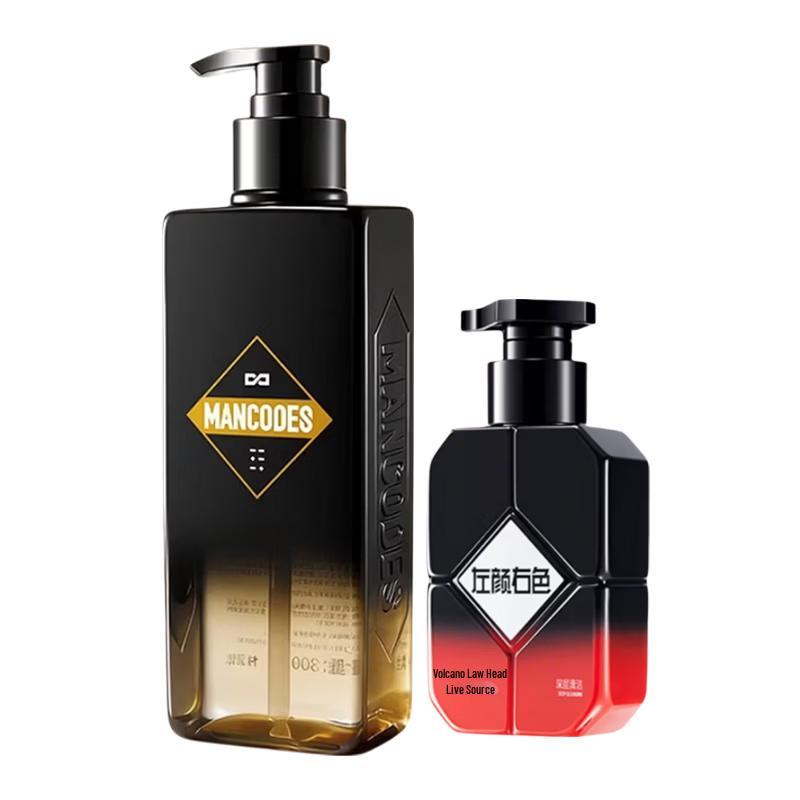 MANCODES Men's Anti-Hair Loss Shampoo & Volcanic Mud Face Wash Set