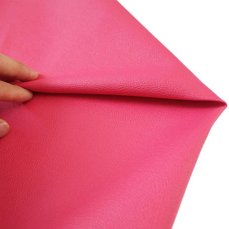 100x140cm Litchi PU Leatherette Faux Synthetic Leather Fabric for Sewing Bow Bag Brooches Sofa Car DIY Handwork Material Sheets