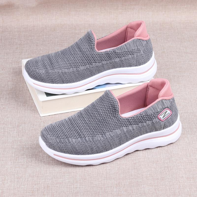 Shoes for Women 2023 New One Step Lazy Shoes, Casual Versatile Mom's Web Shoes, Soft Sole Women's Sports Shoes, Breathable