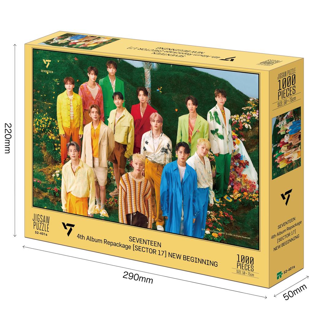 Epoch 1000 Piece Jigsaw Puzzle SEVENTEEN SEVENTEEN 4th Album Repackage NEW BEGINNING X with Glue and Spatula Included EPOCH [SECTOR 17] (50 75cm)