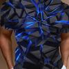Novelty 3D Geometric Pattern Print Men's Crew Neck Short Sleeve T-shirt Casual Summer T-Shirt For Daily Wear