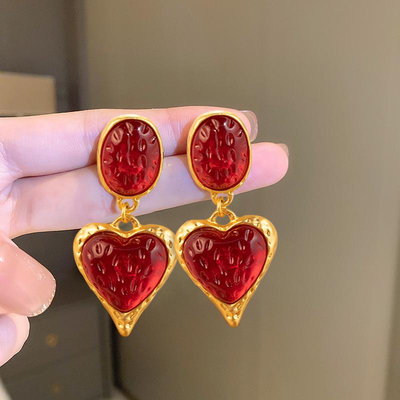Винтажные серьги-капли в форме сердца для женщин, серьги-гиперболы, аксессуары для вечеринок, ювелирные изделия, подарок