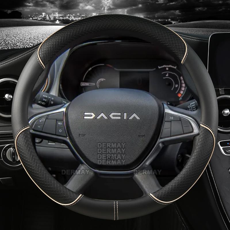 Чехол на руль автомобиля из искусственной кожи для Dacia Spring Dacia Sandero Stepway Crossover для Renault Sandero Автоаксессуары