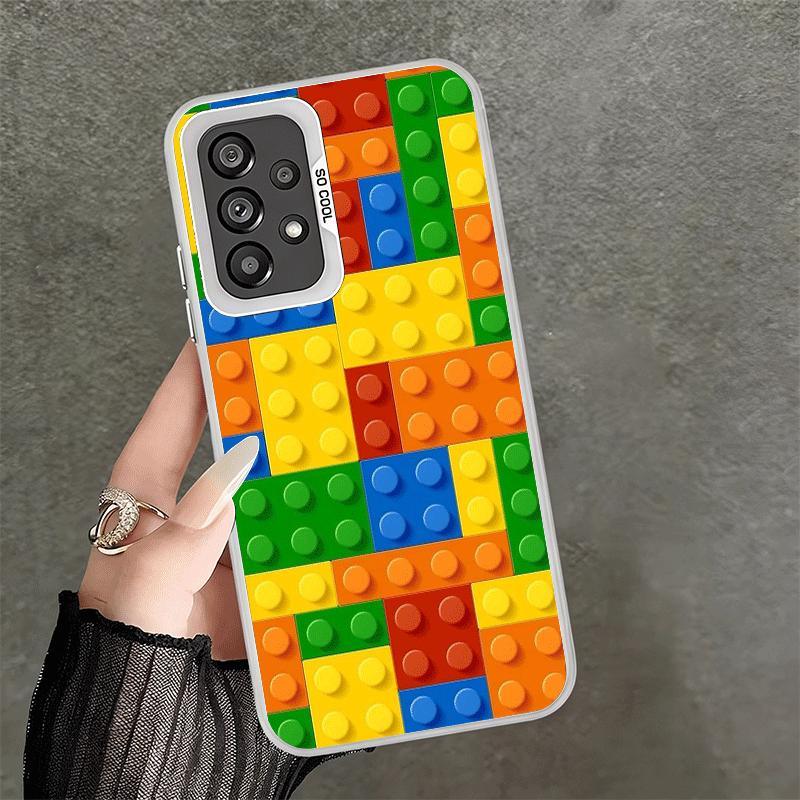 Fashion Building Blocks Pattern Soft Phone Case for Samsung A17 A16 A15 A14 A13 A57 A56 A55 A54 A53 A37 A36 A35 A34 A33 A26 A25