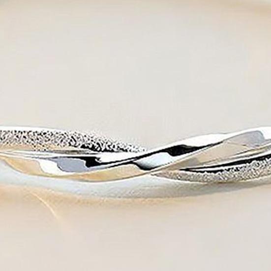 Женский браслет из витого сплава, серебряного цвета, в китайском стиле, регулируемый, гладкий, полированный, на запястье, подарок на годовщину дня рождения, легкий браслет