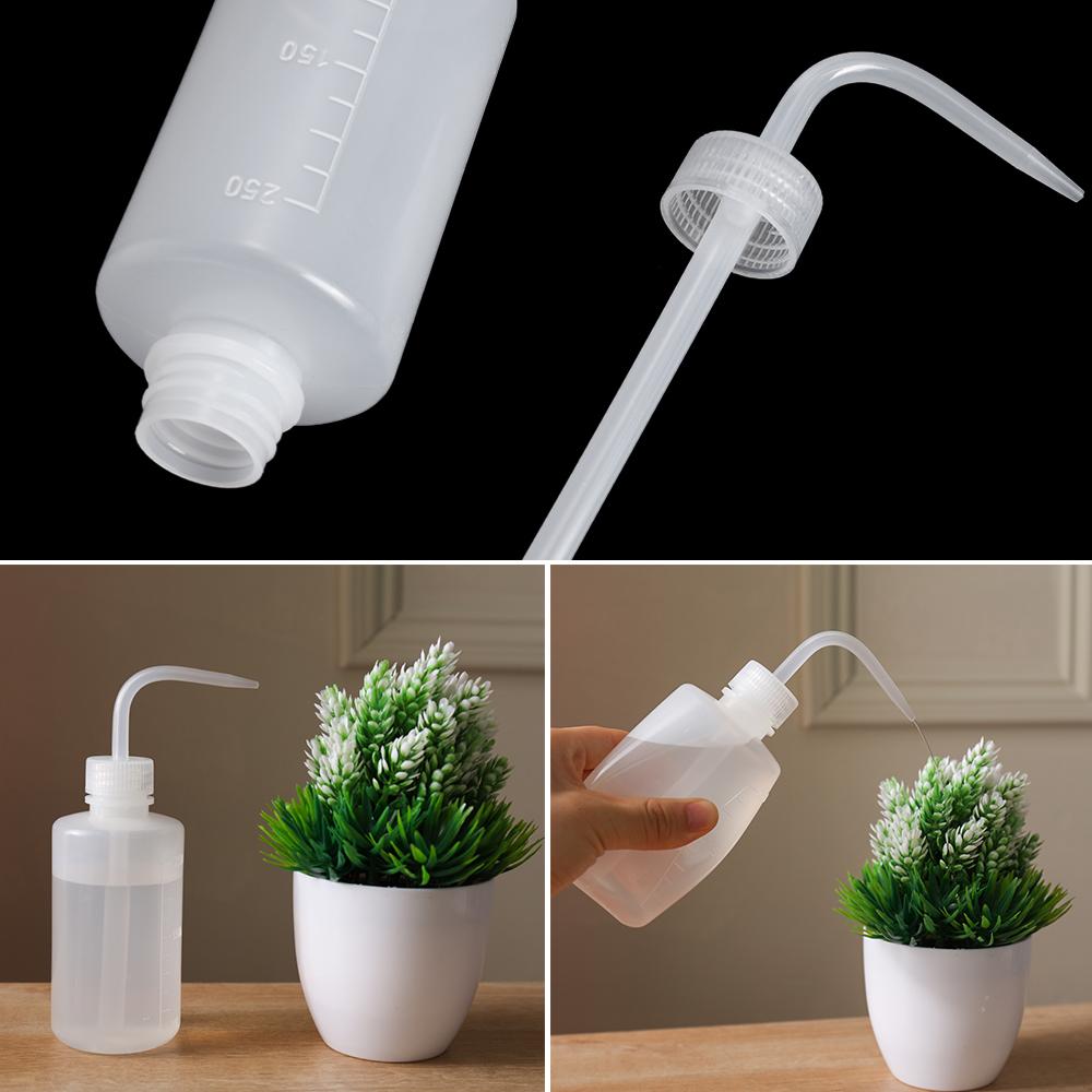 250ml/500ml Plastic Bend Washing Alcohol Bottle Gardening Watering Can Curved Mouth