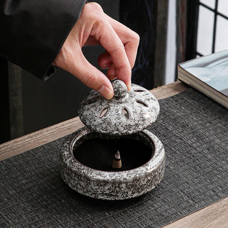 1 шт. Перегородчатая аромалампа Дзен Аромапечь Ретро Аромадиффузор Винтажная масляная горелка Элегантная