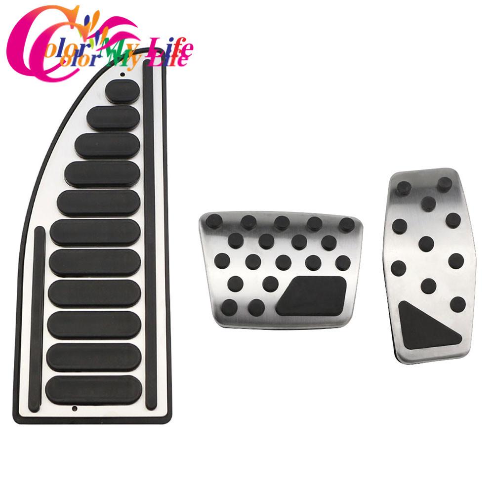 Color My Life педаль акселератора из нержавеющей стали крышка педали тормоза чехол для отдыха на педалях для Jeep Compass 2017- Renegade