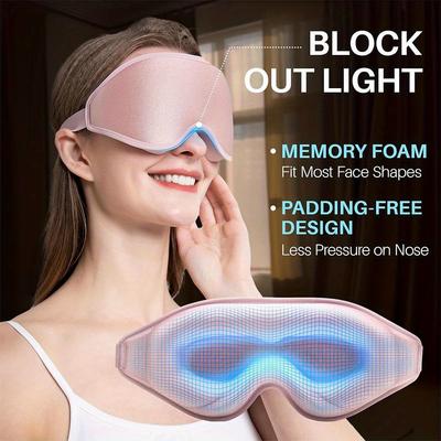 3D маска для сна с нулевым давлением на глаза, 3D контурная маска для сна, мягкий комфортный козырек для глаз, 100% блокирует свет