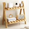 Настольный стеллаж для хранения вещей, деревянный, двухслойный, простой, складной, угловой, многофункциональный, прочный, органайзер, украшение для спальни