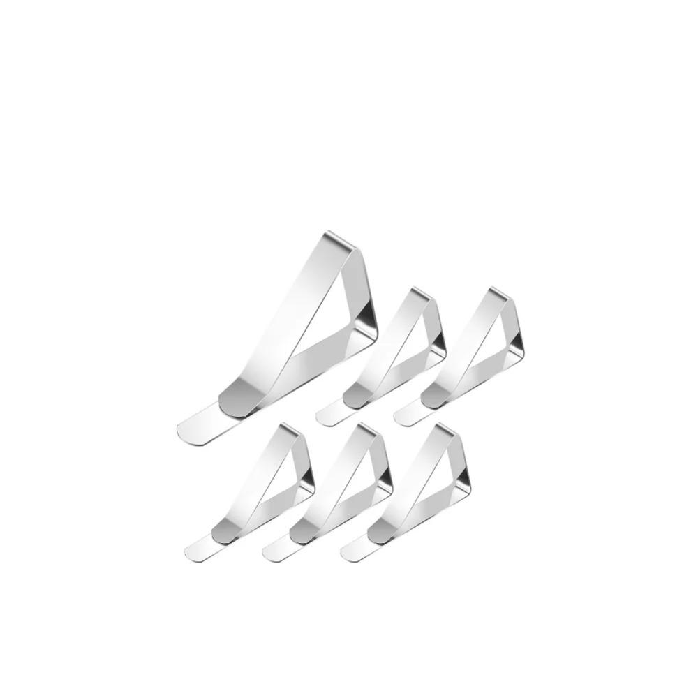 4-12pcs Stainless Steel Tablecloth Clamps Table Cloth Clips Holder for Party Wedding Promenade Picnic Table Cover Clamps Decor