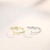 Серебряное кольцо S925 с двойной буквой Т, открытое, для женщин - Корейский стиль, Минималистичное, Ощущение роскоши, Нишевый дизайн.