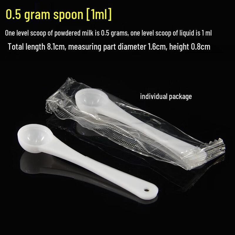 Zhaoran Пластиковые мерные ложки для порошка - 50 шт. Белые