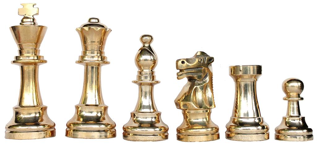 StonKraft Cm King Height Edition Brass Chess Coin Pawn Staunton Figure Figure 8.9 - Collector's