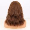 MISS WIG Коричневые волнистые парики Боба для женщин, синтетические парики с париками из натуральных волос с челкой, термостойкие