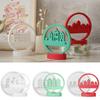 Large Circle House Castle Silicone Mold Hanging DIY Plaster Resin Ornament for Home Decoration