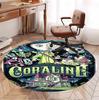 Coraline Pattern Round Rug, Indoor/Outdoor Mat, for Picnic, Gameroom, Bedroom, Office, Living Room, Home Decor Carpet, Birthday Gift