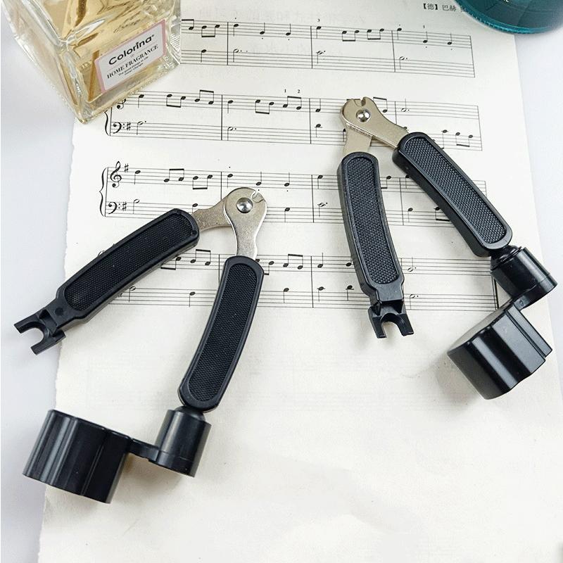 Многофункциональный гаджет для смены струн гитары со стикером шкалы ладов, наклейками нот, кусачками для струн, аксессуар для начинающих ZYF