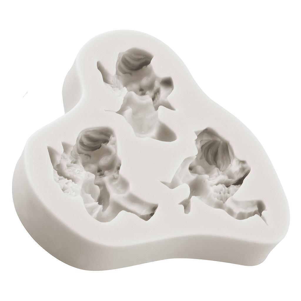 3D милый ангел, детская силиконовая форма, сделай сам, ангел, кекс, топпер, форма для помадки, инструменты для украшения торта, форма для конфет, шоколада, мыло, смола, глиняные формы