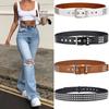 Rivet Belt Fashion All-Match Pin Buckle Punk Belts For Women Trend Decorative Waistband Unisex For Jeans Waistband