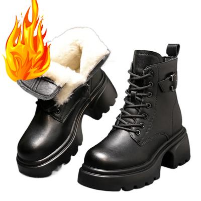 Женские мотоциклетные ботинки на толстом каблуке с перекрестными ремешками и толстой подошвой с пряжкой, модные повседневные ботильоны, новые черные коричневые туфли для женщин